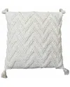 Tiramisu Handwoven Cotton Polyfilled Cushion In White
