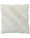 Tiramisu Handwoven Cotton Tufted Polyfilled Cushion In Cream