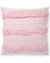 Tiramisu Handwoven Cotton Tufted Polyfilled Cushion In Pink