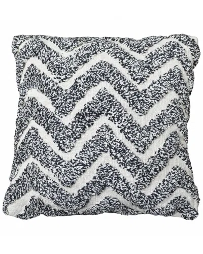Tiramisu Handwoven Tufted Polyfilled Cushion In Black