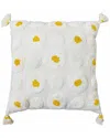 Tiramisu Handwoven Tufted Polyfilled Cushion In White