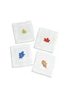Tiramisu Set Of 4 Harvest Foliage Cocktail Napkins In Multi