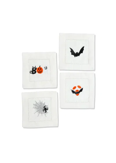 Tiramisu Haunted Night Cocktail Napkins In White