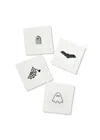 Tiramisu Set Of 4 Hauntingly Elegant Cocktail Napkins In White