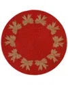 Tiramisu Holiday Bow Set Of 3 Beaded Placemats In Red