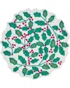 Tiramisu Holly Set Of 3 Beaded Placemats In Multi