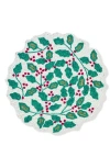 Tiramisu Holly Set Of 3 Beaded Placemats In Green