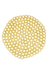 Tiramisu Honeycomb Gleam Metal Placemat In Gold