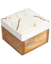 Tiramisu Ivory Bloom Keepsake Box In White