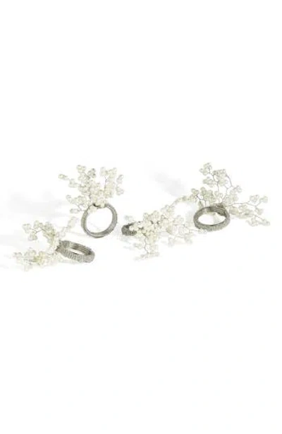 Tiramisu Ivory Elegance 4-pack Napkin Rings In Neutral