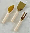 Tiramisu Ivory Resin & Steel Cheese Tools