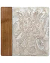 Tiramisu Ivory Resin & Wood Cheese Board In Ivory