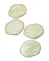 Tiramisu Ivory Resin Coaster Set Of 4 In Ivory