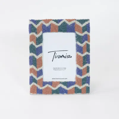 TIRAMISU KALEIDOCRAFT BEADED MEMORIES 5 X 7 PICTURE FRAME