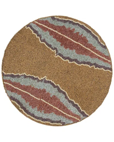 Tiramisu Lagon Beaded Placemat In Brown