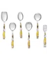 Tiramisu 6-piece Serving Spoons In Yellow