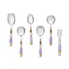 Tiramisu Lilac Serving Spoons (set Of 6)