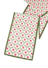 Tiramisu Lotus Garden Block Print Cotton Table Runner