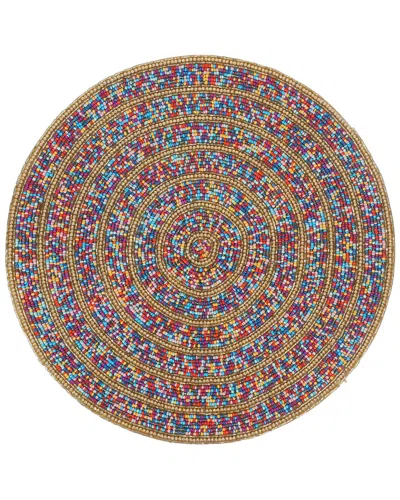 Tiramisu Magnolia Beaded Placemat In Multi