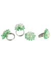 Tiramisu Meadow Bloom Napkin Rings In Green