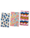 Tiramisu Mid-century Mod Cotton Kitchen Towel Set In Multi