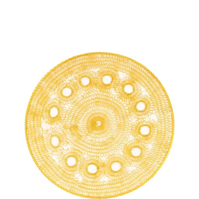 Tiramisu Midnight Petal Metal Placemat In Gold