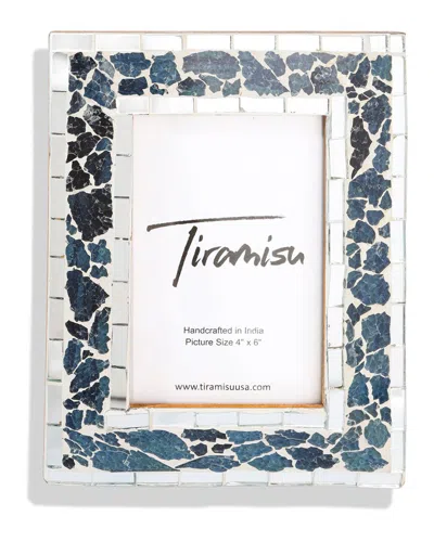 Tiramisu Midnight Tides Mosaic Picture Frame In Navy