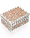 Tiramisu Mink Crackle Mosaic Decorative Box In Sand