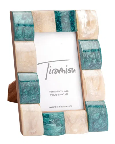 Tiramisu Modern Abstract Aluminum Picture Frame In Green