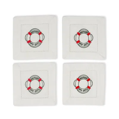 Tiramisu Mom's Retreat Embroidered Cocktail Napkins