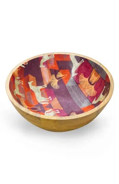 Tiramisu Moon Horse 3-piece Salad Set In Red/gold
