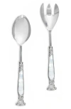 Tiramisu Mother-of-pearl 2-piece Salad Serving Set In Ivory