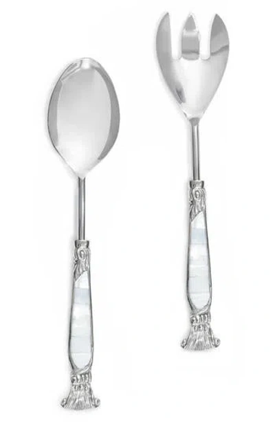 Tiramisu Mother-of-pearl 2-piece Salad Serving Set In Metallic