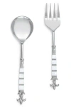 Tiramisu Mother-of-pearl 2-piece Salad Serving Set In Ivory