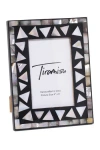 Tiramisu Mother-of-pearl Picture Frame -triangle Pattern In Multi