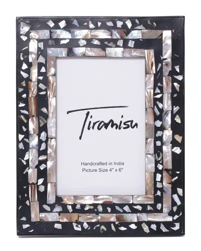 Tiramisu Mother Of Pearl Picture Frame In Black