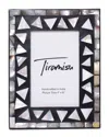 Tiramisu Mother-of-pearl Picture Frame-triangle Pattern In Black