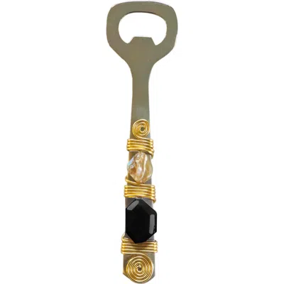 Tiramisu Mother Of Pearl Stud Bottle Opener In Multi