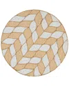 Tiramisu Natural Hues Beaded Placemat In White