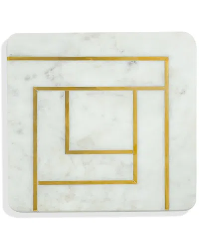Tiramisu Noble Lineage Marble Platter In White