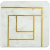 Tiramisu Noble Lineage Marble Platter In White/gold