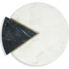 Tiramisu Noir Blanc Marble Circle Platter In White/black
