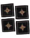 Tiramisu Embroidered Set Of 4 Cocktail Napkins