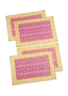 Tiramisu Orchid Luxe Block Print Cotton Placemats