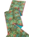 Tiramisu Palatial Verdant Oasis Velvet Table Runner In Green