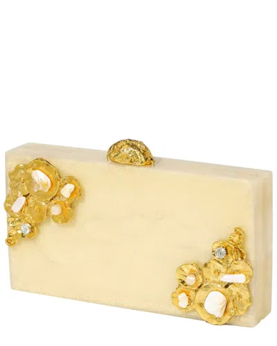 Tiramisu Pearl Bloom Minaudiere In Neutral
