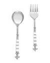 Tiramisu Pearlescent Salad Server Set In Ivory