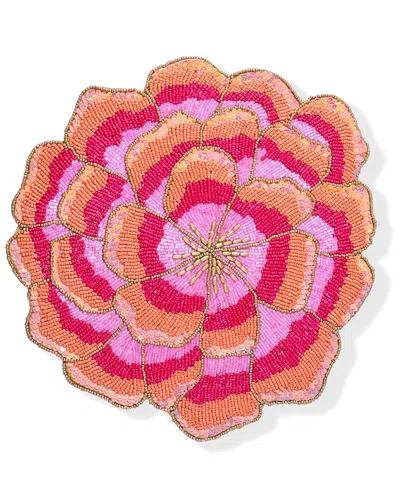 TIRAMISU TIRAMISU PEONY SUNSET BEADED CHARGER