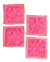 Tiramisu Embroidered Set Of 4 Cocktail Napkins