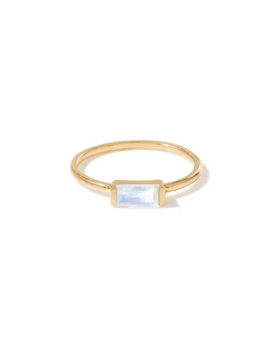 Tiramisu Plated 0.40 Ct. Tw. Moonstone Solitaire Ring In Gold